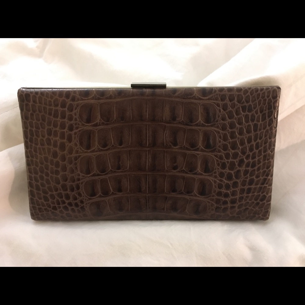Banana Republic Faux alligator clutch